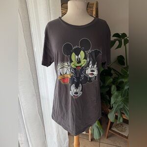 Gray Disney Character T-Shirt Mickey‎ Mouse Halloween